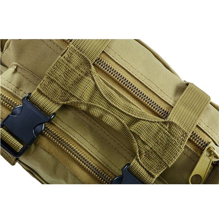 Khaki Tactical Camping Portable Large Capacity Backpack Tote Bag For Travelling